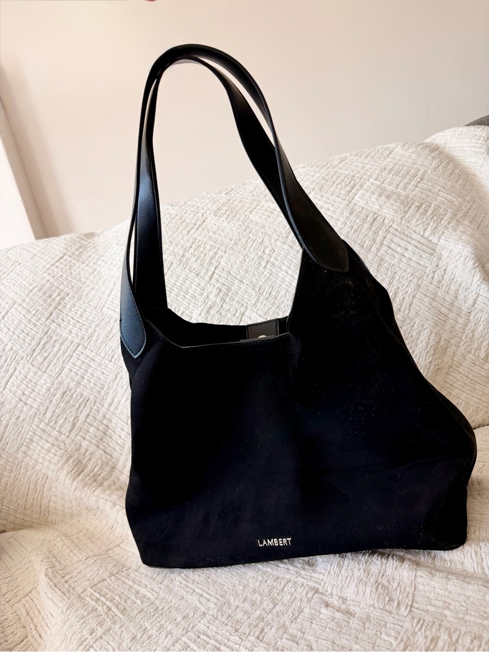 Beautiful Lambert Black Shoulder Tote Bag